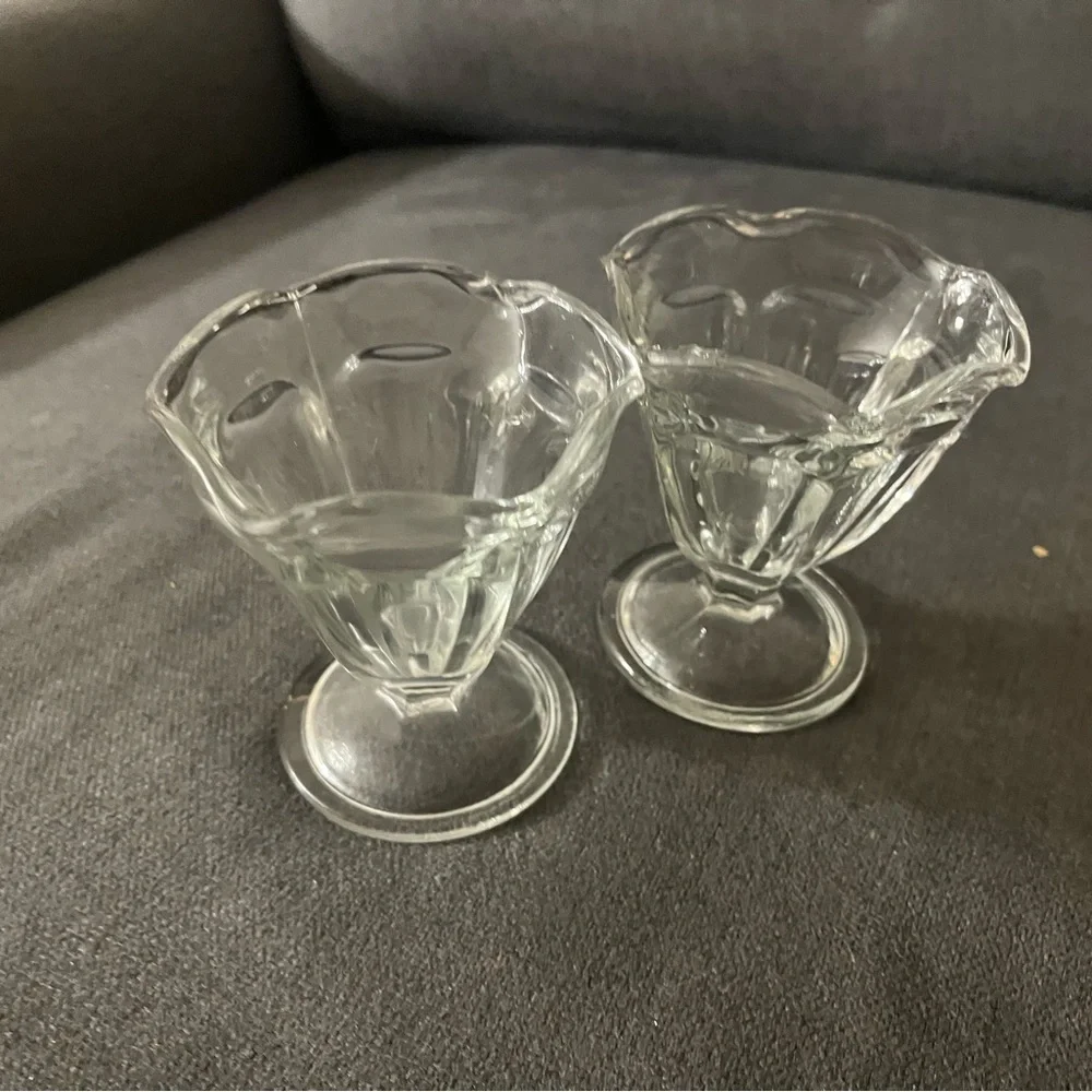 Anchor hocking Elegant tulip shaped Glass Dessert Cups (set of 4) cottagecore